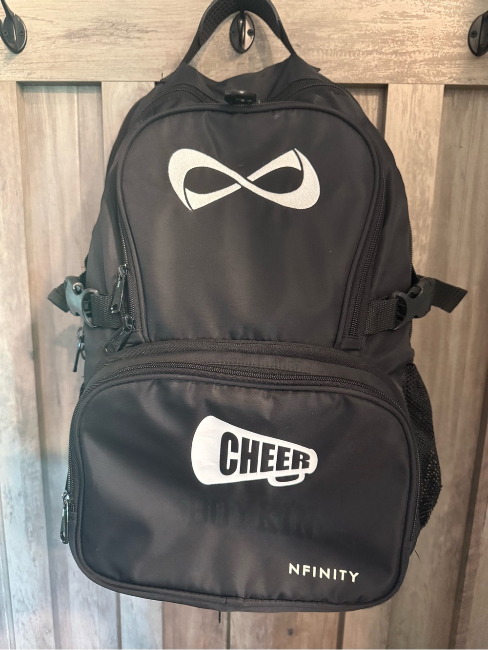 Nfinity Black Cheer Backpack - Classic Logo Unisex Daypack